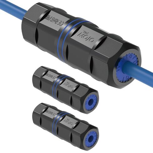 tecmojo وصلة Cat6 مقاومة للماء، موصل إيثرنت خارجي IP68 لـ CAT6/CAT5E/CAT5، موسع إيثرنت RJ45 محمي لكاميرا IP وجهاز PoE، 3.2 بوصة، 3 عبوات in Kuwait