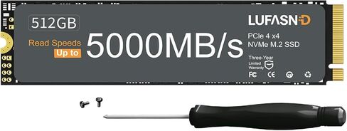 512 جيجابايت M.2 NVMe SSD 2280 PCIe Gen4 x4، حتى 5000 ميجابايت/ثانية، محرك أقراص الحالة الصلبة الداخلي ثلاثي الأبعاد NAND TLC، ترقية تخزين الألعاب فائقة السرعة لأجهزة الكمبيوتر الشخصية والكمبيوتر المحمول وسطح المكتب، متوافق مع PS5 in Kuwait