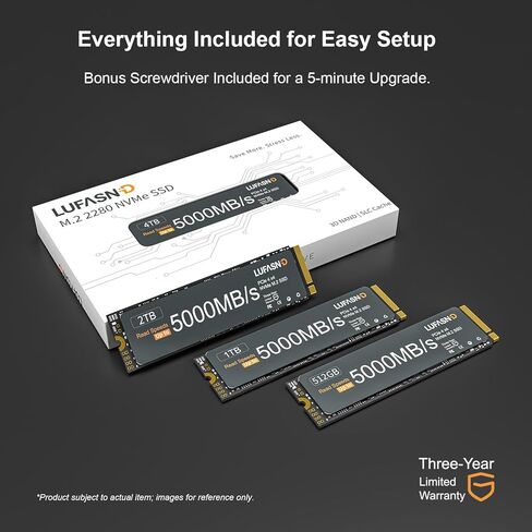 512 جيجابايت M.2 NVMe SSD 2280 PCIe Gen4 x4، حتى 5000 ميجابايت/ثانية، محرك أقراص الحالة الصلبة الداخلي ثلاثي الأبعاد NAND TLC، ترقية تخزين الألعاب فائقة السرعة لأجهزة الكمبيوتر الشخصية والكمبيوتر المحمول وسطح المكتب، متوافق مع PS5 in Kuwait