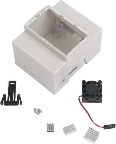 من أجل حاوية RASPBERRY Pi ABS الكهربائية مع DIN Rail Mount لوحة واقية ملحق متوافق مع RASPBERRY Pi 4B وPi 3B(Pi4B+مروحة + تبريد) in Kuwait