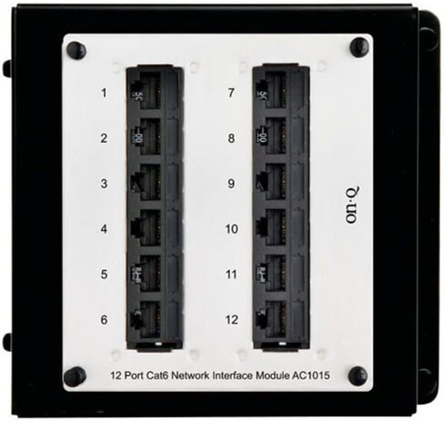 Legrand On-Q 9" in-Wall Media Box + 12-Port Cat6 Network Interface Module Bundle – Recessed Structured Wiring Enclosure with Mini Patch Panel for Home Networking in Saudi Arabia