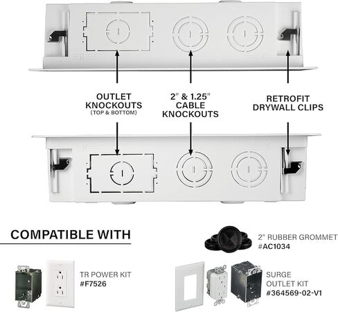 Legrand On-Q 9" in-Wall Media Box + 12-Port Cat6 Network Interface Module Bundle – Recessed Structured Wiring Enclosure with Mini Patch Panel for Home Networking in Saudi Arabia