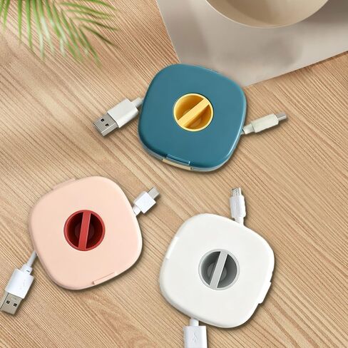 3-Pack Cable Organizer & Winder Multi-Function Portable Organizer & Phone Stand Blue/White/Pink Set in Saudi Arabia