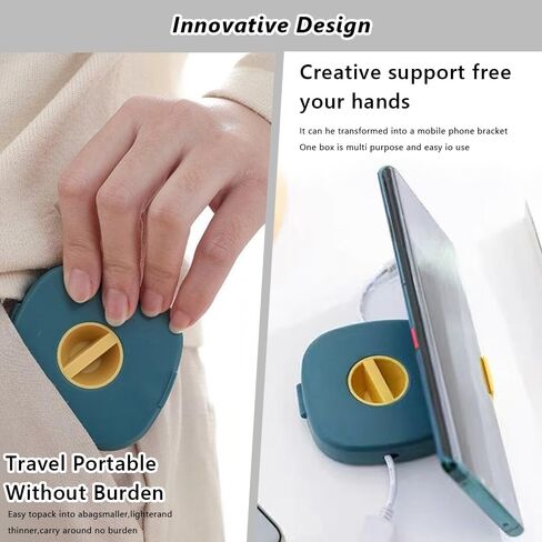 3-Pack Cable Organizer & Winder Multi-Function Portable Organizer & Phone Stand Blue/White/Pink Set in Saudi Arabia