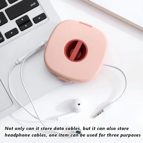3-Pack Cable Organizer & Winder Multi-Function Portable Organizer & Phone Stand Blue/White/Pink Set in Saudi Arabia
