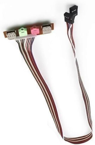 2 منفذ USB USB 3.5 ملم مهائي كابلات الصوت اللوحة الأم توسيع بطاقة حالة الكمبيوتر لوحة أمامية للاستبدال الأمامي in Saudi Arabia