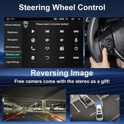 10.1 inch Car Radio Stereo Upgrade for Toyota Tacoma 2005-2015 with Wireless CarPlay/Android Auto/Touch Screen/SWC/GPS Navigation/BT/WiFi FM Backup Camera Physical Button Volume Knob in Saudi Arabia