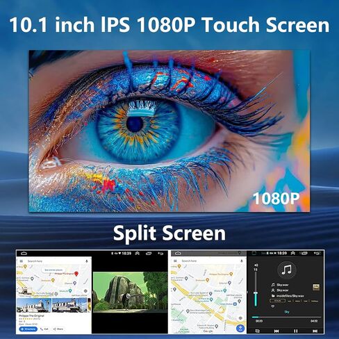 10.1 inch Car Radio Stereo Upgrade for Toyota Tacoma 2005-2015 with Wireless CarPlay/Android Auto/Touch Screen/SWC/GPS Navigation/BT/WiFi FM Backup Camera Physical Button Volume Knob in Saudi Arabia