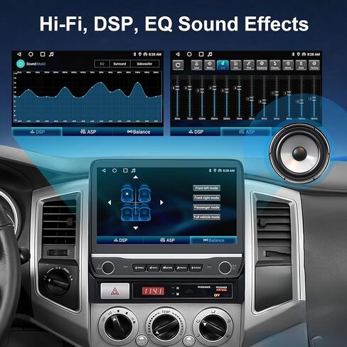 10.1 inch Car Radio Stereo Upgrade for Toyota Tacoma 2005-2015 with Wireless CarPlay/Android Auto/Touch Screen/SWC/GPS Navigation/BT/WiFi FM Backup Camera Physical Button Volume Knob in Saudi Arabia