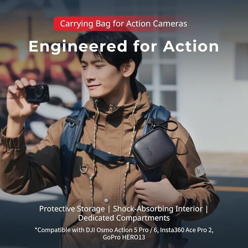 SMALLRIG Action Camera Bag for DJI Osmo Action 6/5 Pro, Camera Case can hold 4 TF cards, 2 Batteries, 1 Action Camera with Cage and 1 Adapter, for GoPro Hero 13/12/11/10, for Insta360 Ace Pro 2-5917 in Saudi Arabia