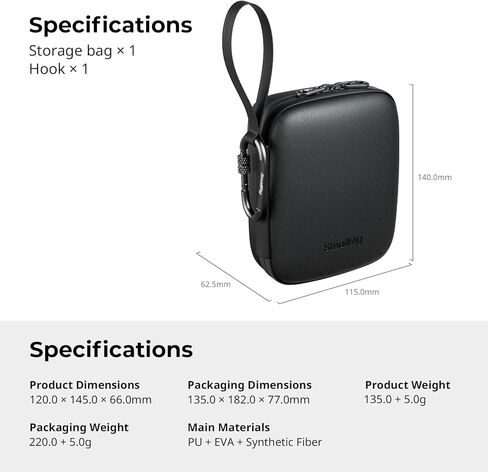 SMALLRIG Action Camera Bag for DJI Osmo Action 6/5 Pro, Camera Case can hold 4 TF cards, 2 Batteries, 1 Action Camera with Cage and 1 Adapter, for GoPro Hero 13/12/11/10, for Insta360 Ace Pro 2-5917 in Saudi Arabia