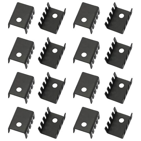 JianLing 50PCS Aluminum Heat Sink to 220 Transistor Heatsink 19x15x10mm for IC Circuit Boards Motherboards Electronic Modules CPU Router Thermal Conductivity Black in Saudi Arabia
