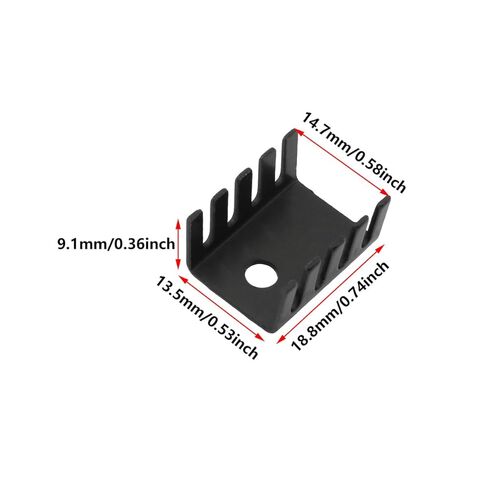 JianLing 50PCS Aluminum Heat Sink to 220 Transistor Heatsink 19x15x10mm for IC Circuit Boards Motherboards Electronic Modules CPU Router Thermal Conductivity Black in Saudi Arabia