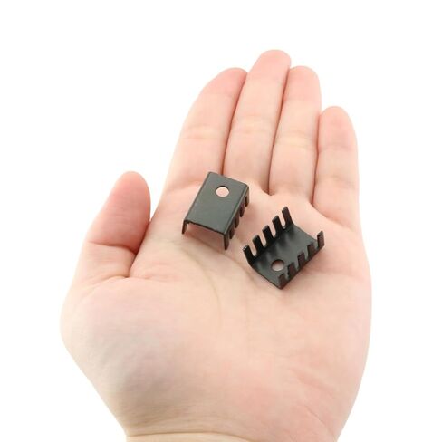 JianLing 50PCS Aluminum Heat Sink to 220 Transistor Heatsink 19x15x10mm for IC Circuit Boards Motherboards Electronic Modules CPU Router Thermal Conductivity Black in Saudi Arabia