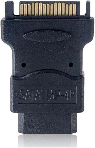 محول SATA15Pin ذكر إلى كبير 4Pin أنثى، 15Pin ذكر قابس طاقة إلى 4pin قرص صلب محول طاقة محول سهل الاستخدام in Saudi Arabia