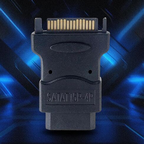 محول SATA15Pin ذكر إلى كبير 4Pin أنثى، 15Pin ذكر قابس طاقة إلى 4pin قرص صلب محول طاقة محول سهل الاستخدام in Saudi Arabia
