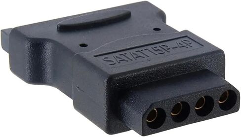محول SATA15Pin ذكر إلى كبير 4Pin أنثى، 15Pin ذكر قابس طاقة إلى 4pin قرص صلب محول طاقة محول سهل الاستخدام in Saudi Arabia