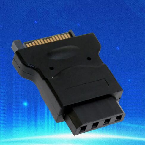 محول SATA15Pin ذكر إلى كبير 4Pin أنثى، 15Pin ذكر قابس طاقة إلى 4pin قرص صلب محول طاقة محول سهل الاستخدام in Saudi Arabia