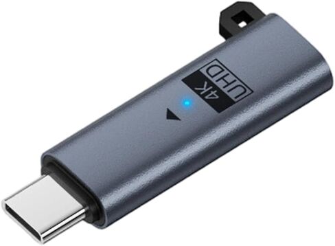 محول عرض افتراضي من النوع C 4K 60 هرتز USB C Dongle ألومنيوم قابس مزيف لإبقاء الكمبيوتر مستيقظًا للعمل عن بعد والألعاب رمادي داكن (رمادي داكن) in Kuwait