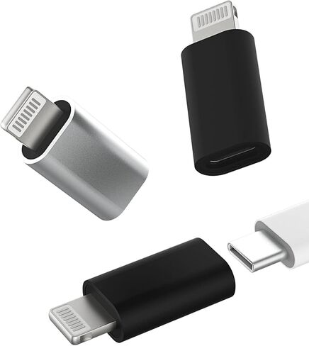 USB C Female to Lightning Male Adapter(3 Pack) Type C Port Charger Dongle Cable Charging Cord Connector for iPhone 14 13 12 11 Pro Max Mini Xs Plus X Xr for iPad Air 2018 Data Sync Converter in Saudi Arabia