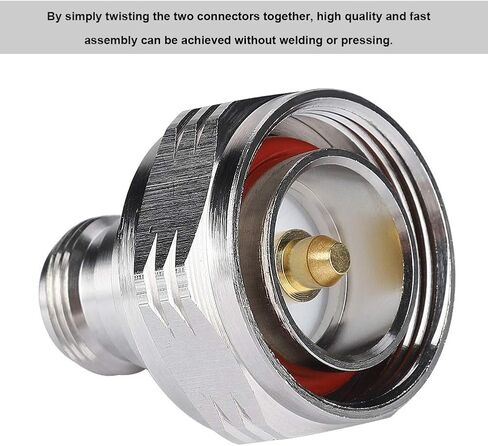 7/16 DIN Male to N Female RF RG8 LMR400 Cable Adapter Straight Connector Commercial Grade Brass Body Material Fast Assembly in Saudi Arabia