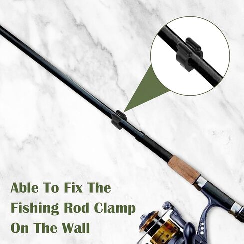 Bremorou 12Pcs Fishing Rod Clips Billiards Cue Clip Holders - Pool Cue Holder Clamps Snooker Cue Locating Clips Black Cue Clips with Screws for Fishing Billiards Snooker Pool Cue Locating Supplies in Saudi Arabia