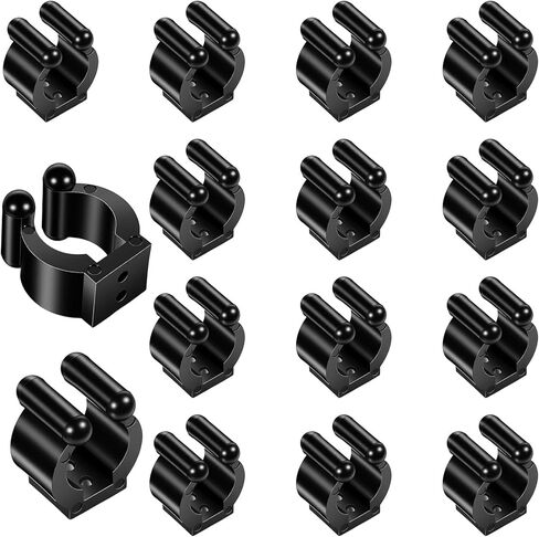 15Pcs Fishing Rod Clips Fishing Rod Holders for Wall-Pool Cue Holder Storage Rack Pool Stick Holder Wall Mount for Wall Garage Pool Cue Locating Storage Supplies in Saudi Arabia