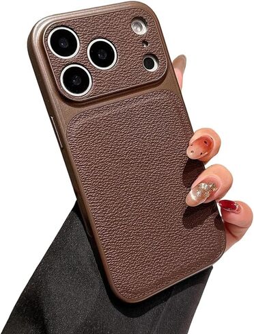 Compatible with iPhone Case,Leather Pattern Back Cover Camera Lens Protection Design,Military Grade Drop Protection Shockproof Phone Case (iPhone Air,Yellow) in Saudi Arabia