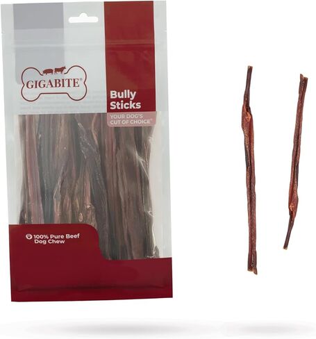 GigaBite 6 بوصة Slim All Natural Bully Sticks من Best Pet Supplies - عبوة من 25 قطعة in Kuwait