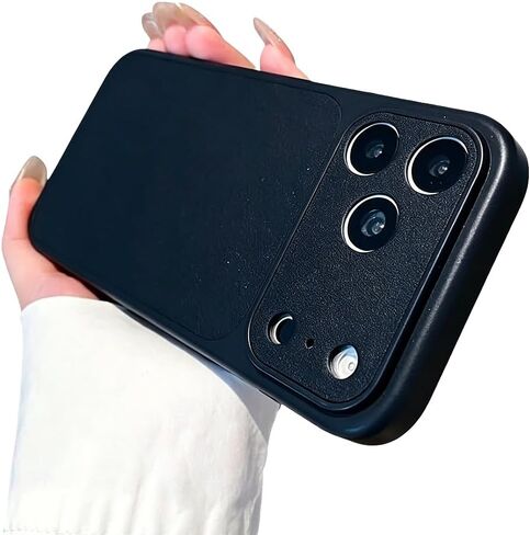 Compatible with iPhone Case,Luxury Solid Color Leather Pattern Back Cover Design,Military Grade Drop Protection Shockproof Phone Case (White,iPhone 17) in Saudi Arabia