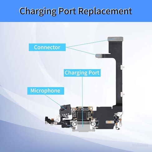 Dock Connector Charging Port Replacement for iPhone 11 Pro Repair Headphone Jack Flex Cable Fix USB Charge Microphone Cellular Antenna Assembly for 11Pro in Saudi Arabia