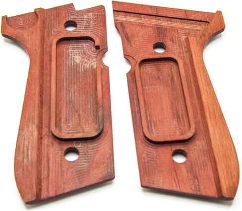 Superior Crafted Rosewood Pistol Grips for Beretta 92FS, M9, 92A1, 92G, 92D, 96 | Precision Fit with Double Diamond Carving & 24K Gold Beretta Emblem in Saudi Arabia