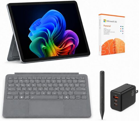 Microsoft Surface Pro 12" Copilot+ AI PC, Snapdragon X Plus, AI-Ready NPU, 16GB RAM, 512GB Storage, Webcam, 2-in-1 Tablet Laptop with Keyboard, Stylus & MS 365, Windows 11, Ocean in Saudi Arabia