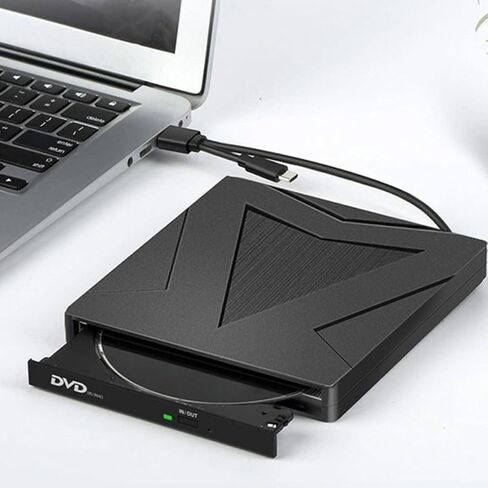 محرك أقراص Toddmomy خارجي USB 3.0 Type-c DVD CD، ناسخ أقراص DVD خارجي محمول لأجهزة الكمبيوتر المحمول، محرك الأقراص الضوئية للتوصيل والتشغيل المتوافق مع Windows وأنظمة التشغيل الأخرى in Saudi Arabia