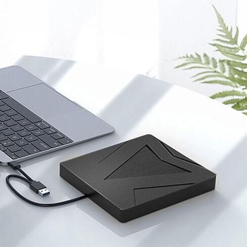 محرك أقراص Toddmomy خارجي USB 3.0 Type-c DVD CD، ناسخ أقراص DVD خارجي محمول لأجهزة الكمبيوتر المحمول، محرك الأقراص الضوئية للتوصيل والتشغيل المتوافق مع Windows وأنظمة التشغيل الأخرى in Saudi Arabia