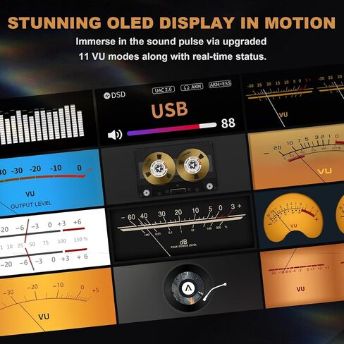 مضخم صوت D1 ثنائي القناة: مضخم صوت ستيريو بلوتوث 300Wx2 مع Q1 DAC، وشاشة VU، ومدخل متوازن، ومخرج فرعي للمسرح المنزلي ومكبرات صوت رف الكتب in Kuwait