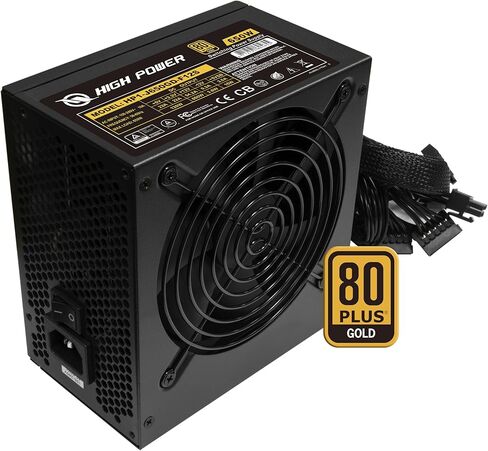 مزود طاقة كمبيوتر عالي الطاقة 80 بلس ذهبي معتمد - 650 واط PSU، طاقة مستمرة ATX 12V V2.3/EPS Active PFC مع مروحة هادئة 120 مم، أداء موثوق وكفاءة عالية in Kuwait