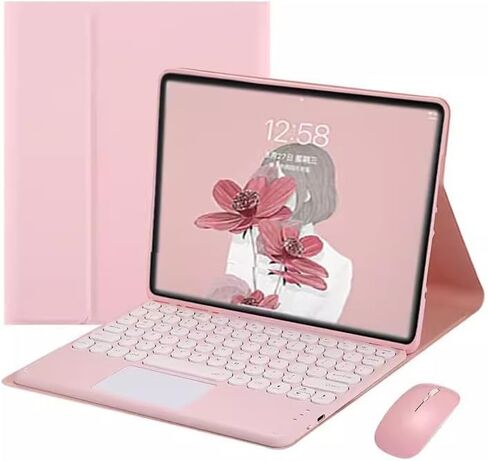 Keyboard Case for Tecno Megapad 11 T1101 2025 11-inch, Magnetic Detachable Wireless Bluetooth Keyboard Folio Cover with Multi-Touch Trackpad,Round Keys,Pencil Holder, Auto Wake/Sleep (Purple) in Saudi Arabia
