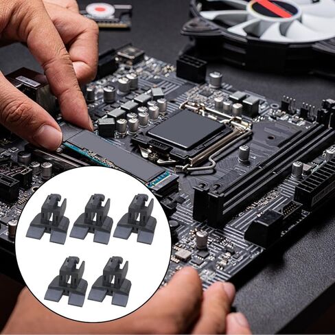 5Pcs Desktop Computer Mainboard PCIE 16X Card Slot with Fixing Clip PCIe X16 Replacement for Motherboard Repair ABS in Saudi Arabia