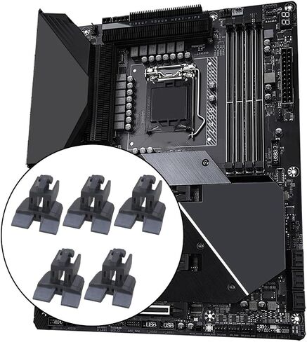 5Pcs Desktop Computer Mainboard PCIE 16X Card Slot with Fixing Clip PCIe X16 Replacement for Motherboard Repair ABS in Saudi Arabia