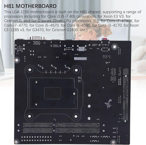 H81 Gaming Motherboard, LGA 1150 Socket, M.2 NVME NGFF Interface, DDR3 Memory Support, for i3 i5 i7 4th V3 Celeron G Series 22nm CPU in Saudi Arabia