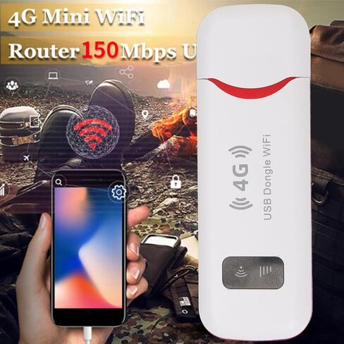4G LTE USB Modem, Portable Wireless Mobile Hotspot 150Mbps with SIM Card Slot, for Europe Asia Oceania Africa in Saudi Arabia