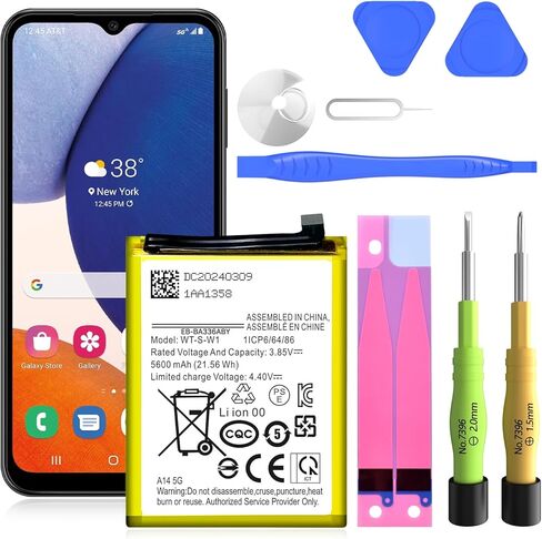 SHENMZ Replacement Battery for Samsung Galaxy A14 5G 5600mAh - Compatible with SM-A146U/A146U1/A146W/S146VL/A146M/WT-S-W1 - Includes Repair Tools in Saudi Arabia