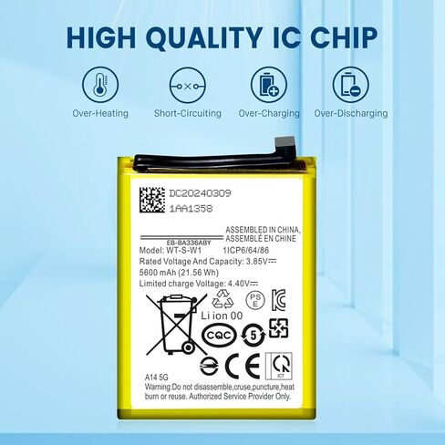 SHENMZ Replacement Battery for Samsung Galaxy A14 5G 5600mAh - Compatible with SM-A146U/A146U1/A146W/S146VL/A146M/WT-S-W1 - Includes Repair Tools in Saudi Arabia