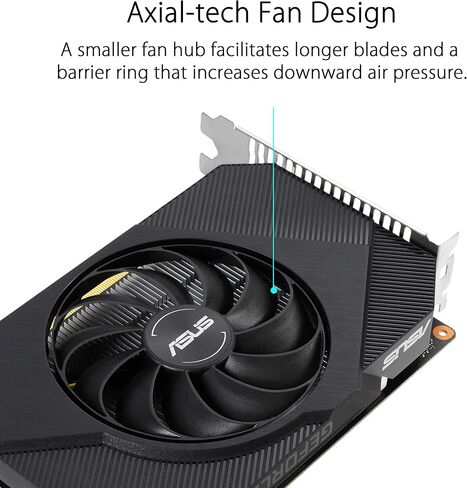 ASUS Phoenix NVIDIA GeForce GTX 1650 OC Edition Gaming Graphics Card (PCIe 3.0, 4GB GDDR6 Memory, HDMI 2.0b, DisplayPort 1.4a, DVI-D, Dual Ball Fan Bearings, Auto-Extreme) (Renewed), BLACK in Saudi Arabia