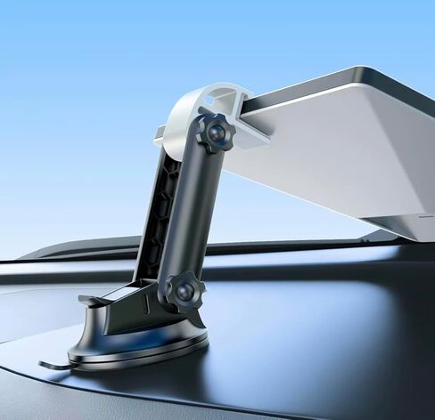 Car Dashboard Tablet Mount, Adjustable Height, Wide Grip, Suction Cup Base in Saudi Arabia