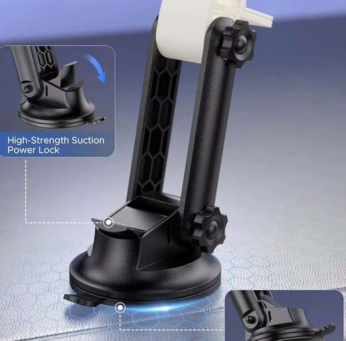 Car Dashboard Tablet Mount, Adjustable Height, Wide Grip, Suction Cup Base in Saudi Arabia