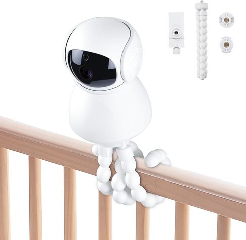 ELUTENG Universal Baby Monitor Holder, Adjustable Baby Camera Mount Stand for Most Baby Monitors, Nursery Shelf for Baby Bed & Crib Borders in Saudi Arabia