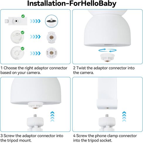 ELUTENG Universal Baby Monitor Holder, Adjustable Baby Camera Mount Stand for Most Baby Monitors, Nursery Shelf for Baby Bed & Crib Borders in Saudi Arabia