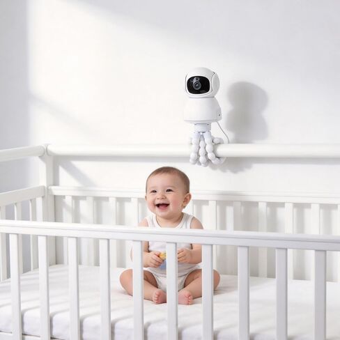 ELUTENG Universal Baby Monitor Holder, Adjustable Baby Camera Mount Stand for Most Baby Monitors, Nursery Shelf for Baby Bed & Crib Borders in Saudi Arabia
